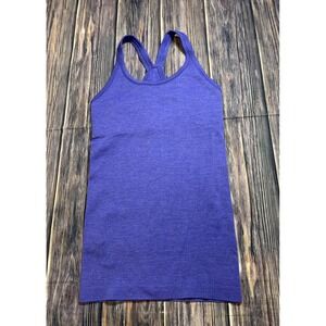 Lululemon Ebb To Street Tank Top Womens Purple Sz 4 Athletic Workout Cross Back